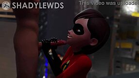 Хелен Парр дает горячий хэндджоб на крыше