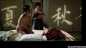 vivian shines topless in pillow book 1995 scene