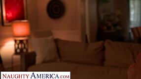 Wow, watch Naughty America’s Diamond Foxxx fuck and suck a bully’s huge cock!