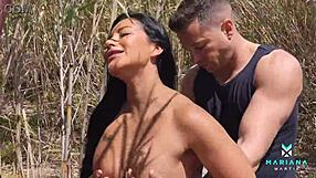 Cyclist fills pussy with cum outdoors