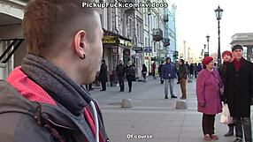 blonde cutie fucks in public for cash