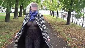 Nylon Big Boobs Milf Walks Outdoors In See Through Outfit For Solo Amateurs