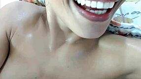 this beautiful mexican girl is enjoying her toy in ass and pussy