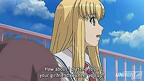 Booty student says, 'I'm so horny at college' in hentai