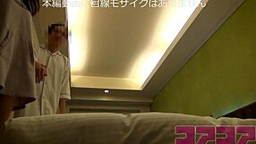 in a high-class japanese delivery health spot, a teen student gets caught in voyeur sex