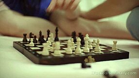 i finally fucked her, and the couple engages in blowjob and fucking by the chess board