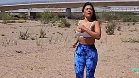 Cyclist fills pussy with cum outdoors