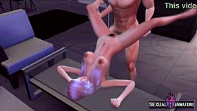 I can't resist licking and fingering my big tits stripper in 3d animation