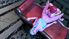 A Noble Elf Girl with Blue Hair Hides a 3D Futanari Secret