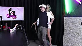 i saw loira demonstrating blowjob striptease showing tits pussy leaving husband naked.