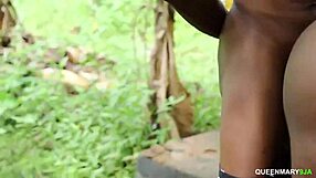 Big Black African Gift Loves To Fuck Outdoors With Close-Up Blowjobs And Creampies