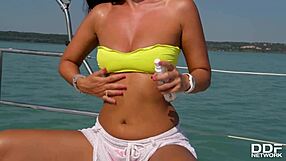 I love watching vicky love masturbate on the yacht