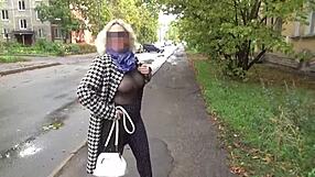 Nylon Big Boobs Milf Walks Outdoors In See Through Outfit For Solo Amateurs