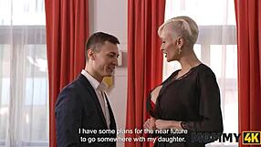 Mommy4k unleashes massive fake tits for unforgettable piercing and nipple play. Boobs dominate every scene.