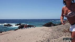 Blind Lust Pornstar Sucks Big Tits In Public Outdoor Cumshot