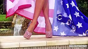 Inked Goddess Daniela Independence Day Striptease