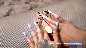 Long shemale sexy feet compilation tempts with fetish appeal