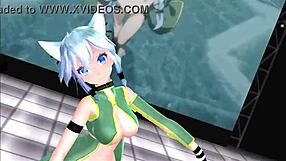 Sinon from Sword Art Online Shows Big Tits
