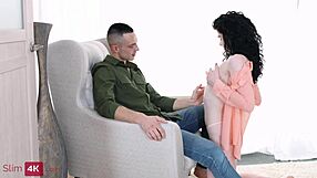 Slim Brunette Feels Intense Pleasure From Sodomy And Cum