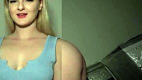 Hot Blonde from California Sucks Huge European Cock Publicly