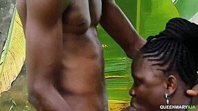 Big Black African Gift Loves To Fuck Outdoors With Close-Up Blowjobs And Creampies