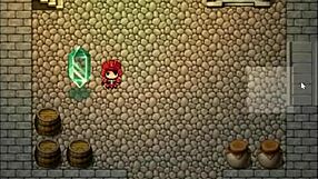 In harem game ep 14, redhead milf blocks him with giant tits emotionally