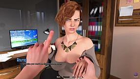 3D animated porn featuring a horny teacher giving foot jobs
