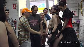 Spanish slave hints at public humiliation by dominant mistress.