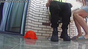 Cheating wife fucks builders intensely