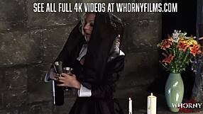 Priest indulges in group sex with brunette in church