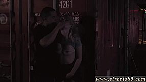 girl dominates old man and teen 18+ babe in bondage femdom session.