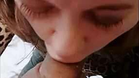 French amateur in black leather pants rims doggystyle pov.