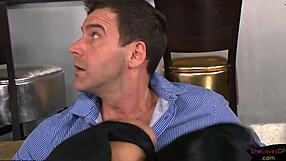 damn, this glam euro babe sucks before getting ass pounded!