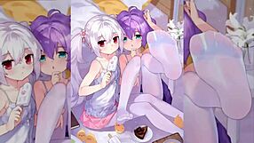 Azur Lane Feet Hentai Jerk Off Instructions with Pantyhose Roleplay