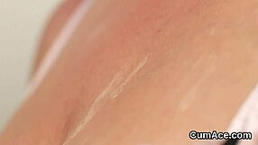 Idol who cannot get enough of cum gets covered in jizz