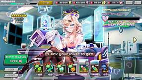 Secretary dominated in hentai game, pussy overflowing