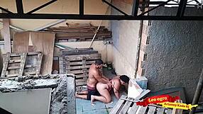 I fucked my sister-in-law on the terrace in the open air.