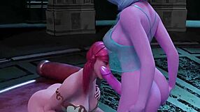 A Noble Elf Girl with Blue Hair Hides a 3D Futanari Secret