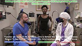 rina arem's humiliating gyno exam at tampa university, spreading her pussy for the doctor