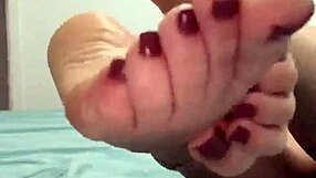 Sexy Latina girl shows off her cute feet in this video