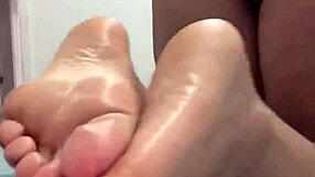 Sexy Latina girl shows off her cute feet in this video