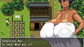 3D game with big-boobed Natsuki in a steamy bath scene