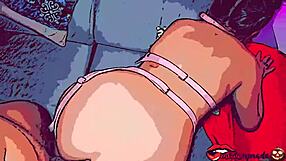 Exciting halloween encounter with a charming clown in miriam prado hentai animation