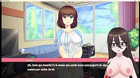 Intense emo babe with big tits in memory game.