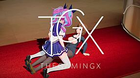 Anime Nobara Fucks Futanari in Jujutsu Hentai!