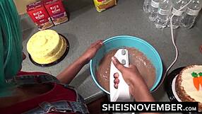 wow, msnovember’s young black pussy nailed missionary by rough step brother!!