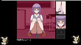 hentai game pixel game cojiendo en la escuela con una zorra tetona