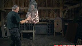 Bound Sub Suspended By Her Maledom Master With Toys And Bondage