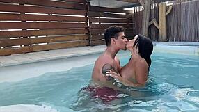 Hey, mermaid fantasies at the pool with blowjobs, cunilingus, and monster cocks on shaved pussies