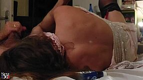 French Amateur in Satin Panties Gets Bent Over for Blowjob and Rimming!